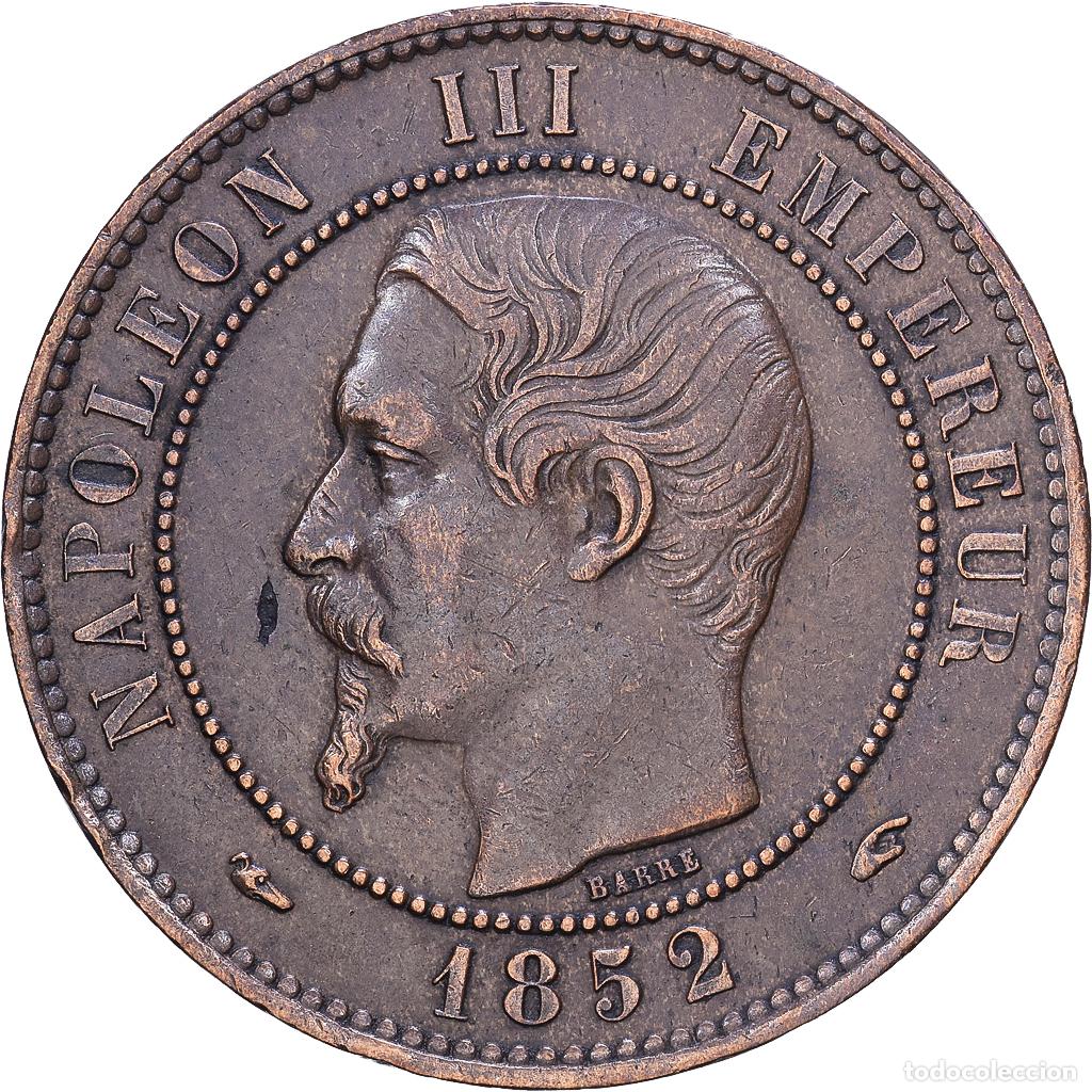 Monedas antiguas de Europa: [#1530671] Francia, Napoleon III, 10 Centimes, 1852, Paris, chien, Bronce, MBC