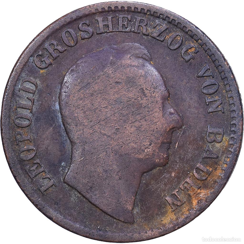 Monedas antiguas de Europa: [#1530916] Estados alemanes, BADEN, Friedrich I, Kreuzer, 1845, Baden, Cobre, BC, KM:231