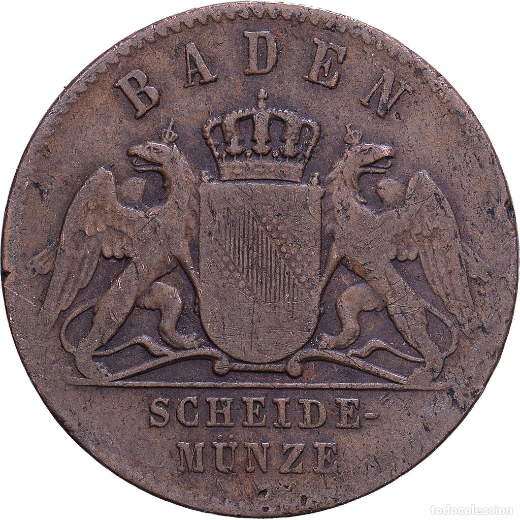 Monedas antiguas de Europa: [#1530978] Estados alemanes, BADEN, Friedrich I, Kreuzer, 1871, Cobre, BC+, KM:252