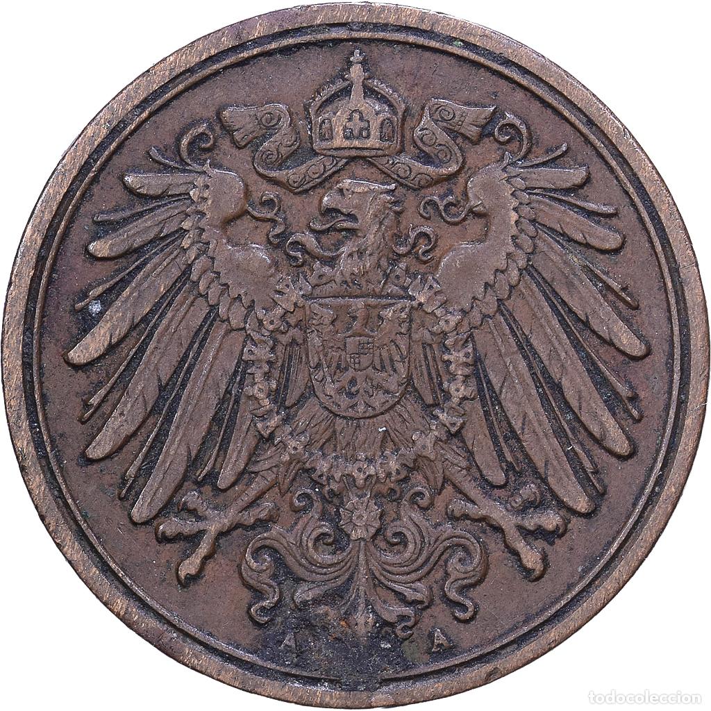Monedas antiguas de Europa: [#1530923] ALEMANIA - IMPERIO, Wilhelm II, Pfennig, 1911, Berlin, Cobre, MBC, KM:10