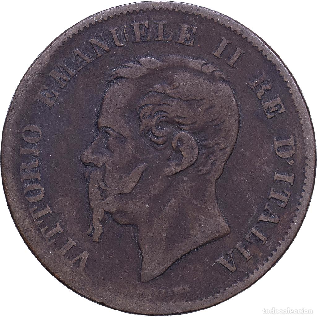 Monedas antiguas de Europa: [#1530712] Italia, Vittorio Emanuele II, 5 Centesimi, 1861, Milan, Cobre, BC+, KM:3.2