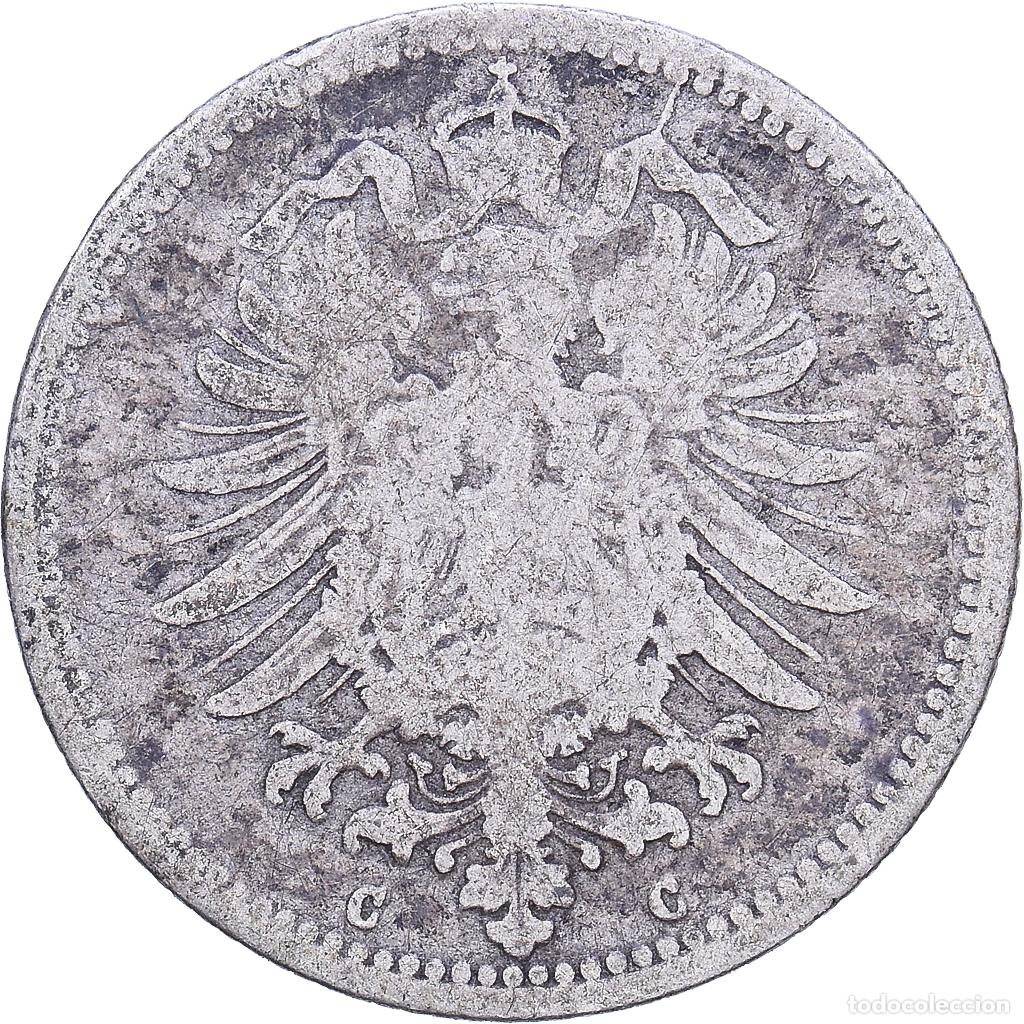 Alte M&uuml;nzen aus Europa: [#1530794] ALEMANIA - IMPERIO, Wilhelm I, 20 Pfennig, 1873, Frankfurt, Plata, BC+, KM:5