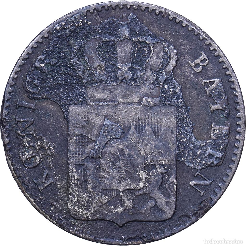 Monedas antiguas de Europa: [#1530798] Alemania, BAVARIA, Ludwig I, 3 Kreuzer, Groschen, 1853, Munich, Plata, BC