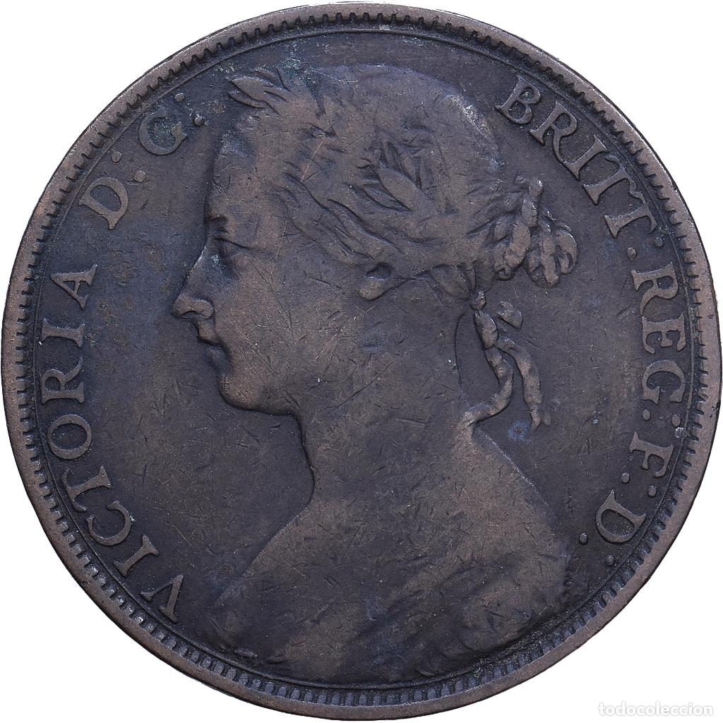 Monedas antiguas de Europa: [#1530737] Reino Unido, Victoria, Penny, 1893, London, Bronce, MBC, KM:755