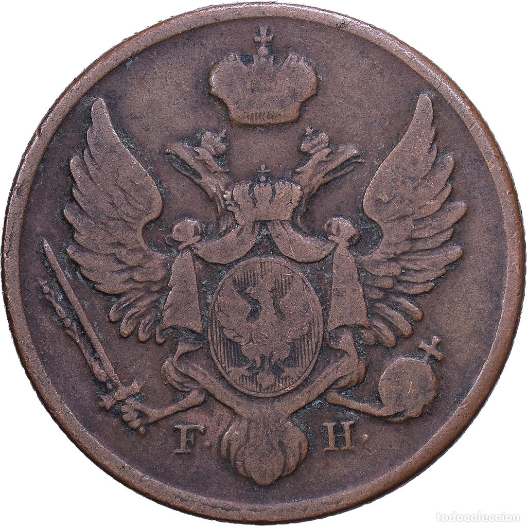 Monedas antiguas de Europa: [#1530918] Polonia, Nicholas I, 3 Grosze, 1827, Cobre, BC+