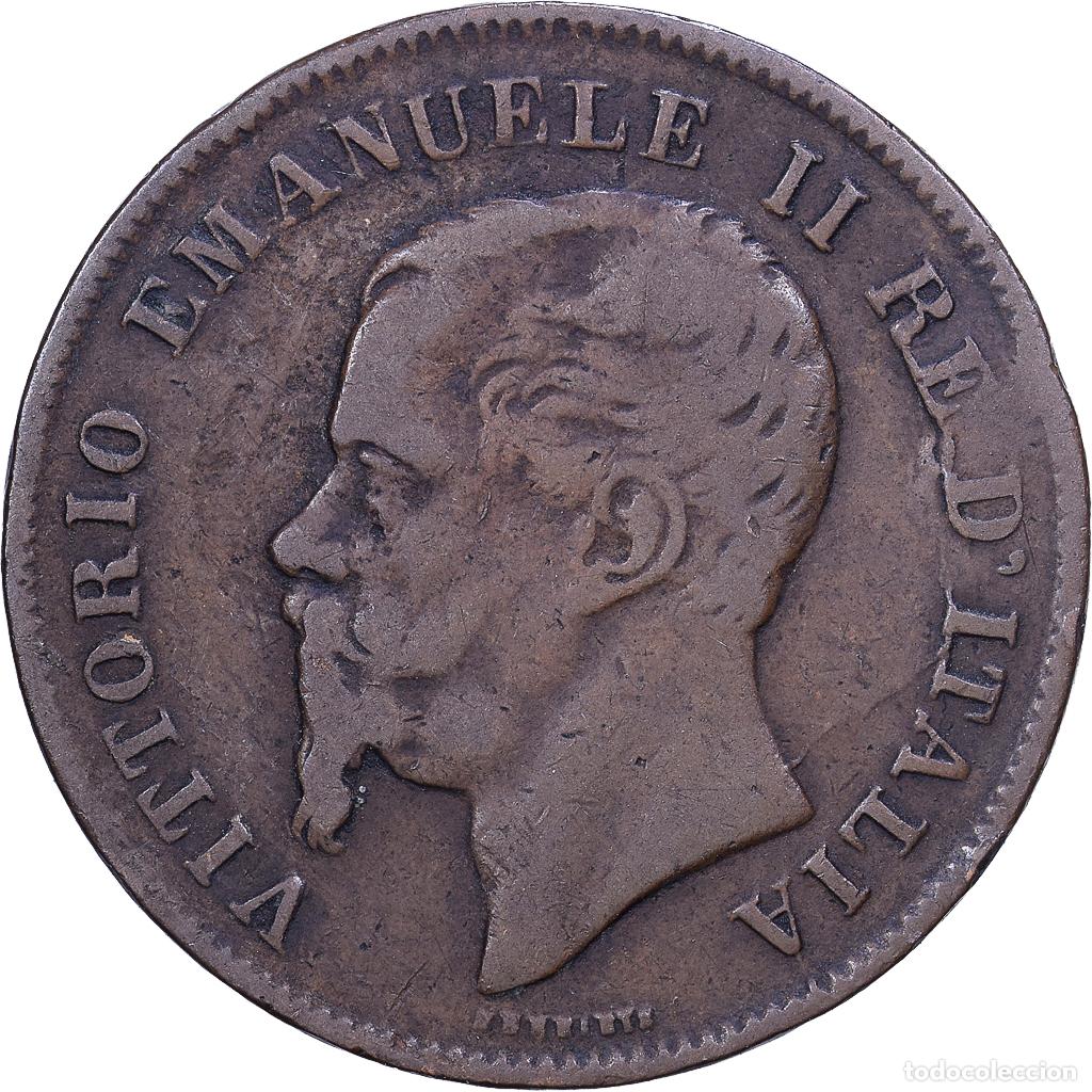 Monedas antiguas de Europa: [#1530831] Moneda, Italia, Vittorio Emanuele II, 5 Centesimi, 1861, Naples, BC+, Cobre
