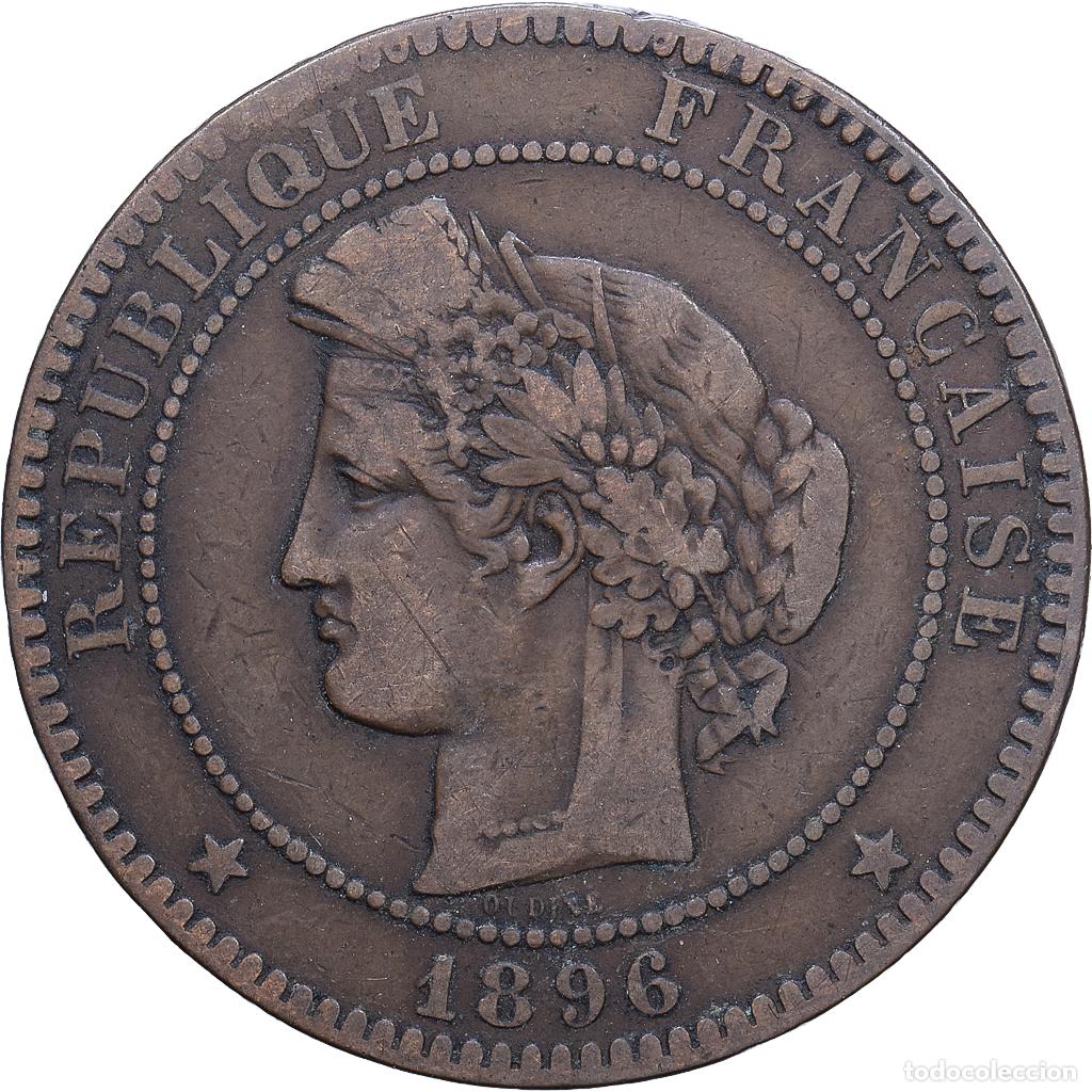 Monedas antiguas de Europa: [#1530727] Francia, 10 Centimes, C&eacute;r&egrave;s, 1896, Paris, Bronce, MBC, Gadoury:265a, KM:815.1