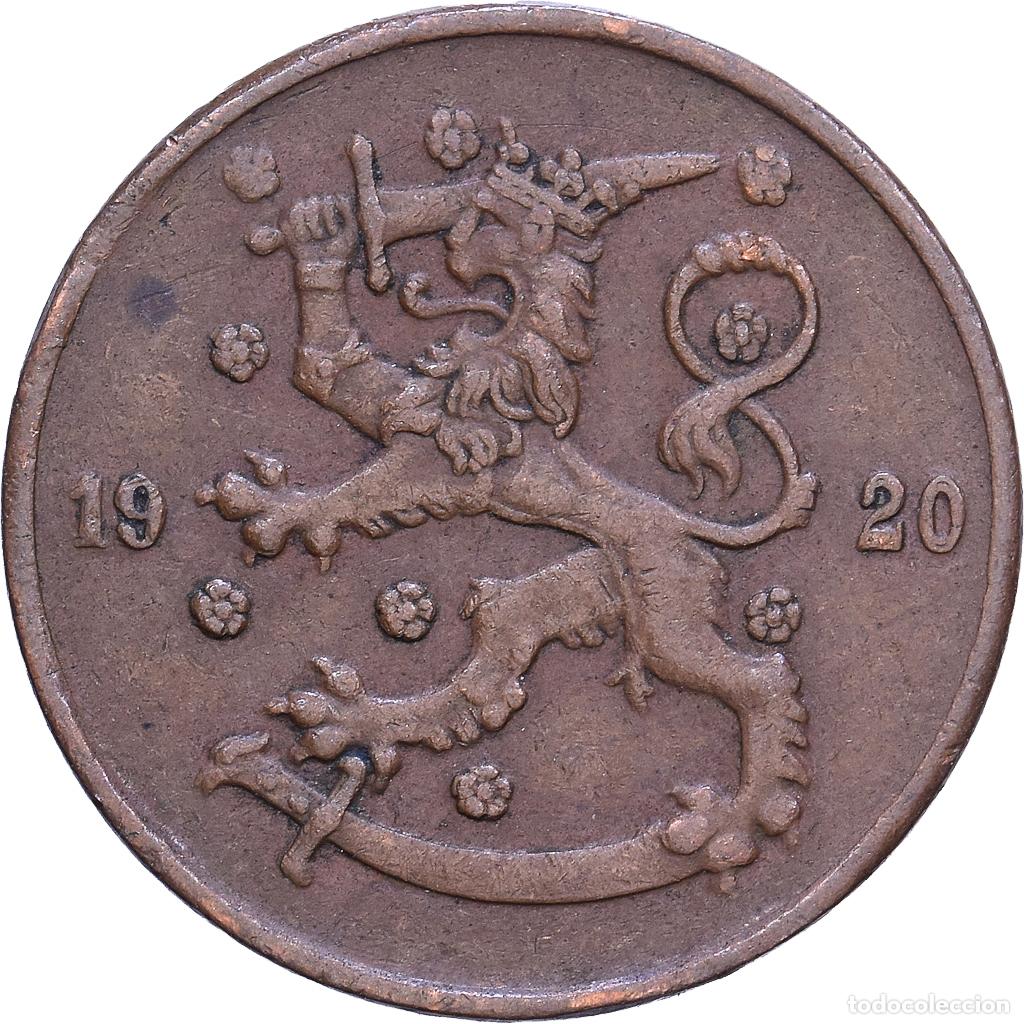 Monedas antiguas de Europa: [#1530769] Finlandia, 5 Pennia, 1920, Cobre, MBC, KM:22