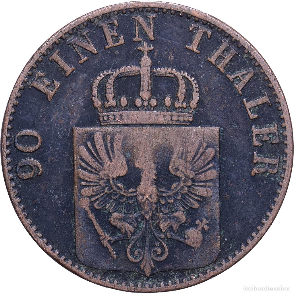 Monedas antiguas de Europa: [#1530764] Estados alemanes, PRUSSIA, Wilhelm I, 4 Pfennig, 1868, Cleves, Cobre, MBC