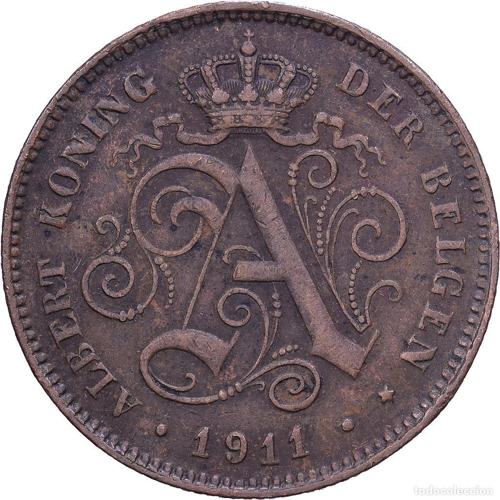 Monedas antiguas de Europa: [#1531055] B&eacute;lgica, Albert I, 2 Centimes, 1911, Brussels, Cobre, MBC