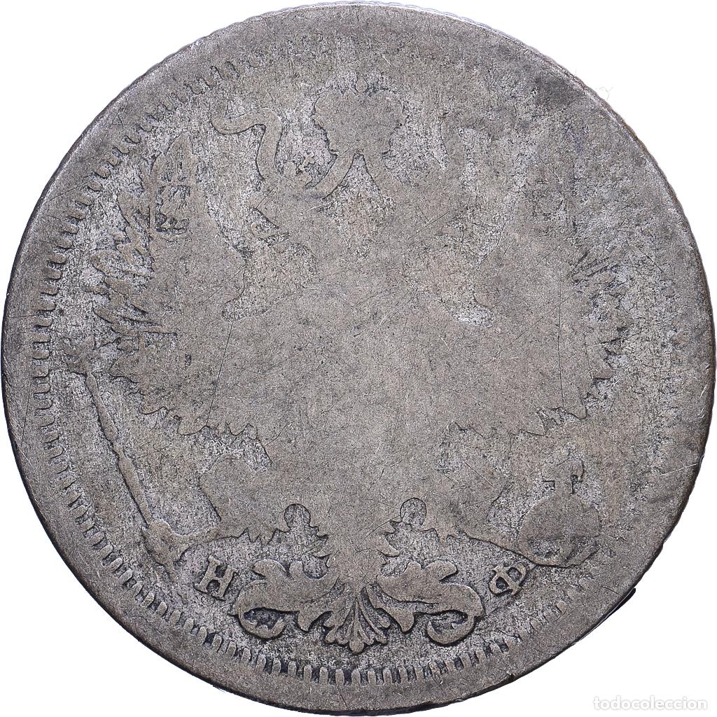 Monedas antiguas de Europa: [#1530973] Rusia, Nicholas II, 20 Kopeks, 1879, Saint Petersburg, Plata, BC+, KM:22a.1
