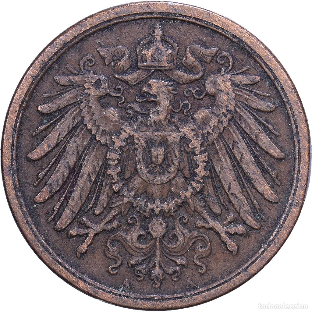 Monedas antiguas de Europa: [#1530854] ALEMANIA - IMPERIO, Wilhelm II, 2 Pfennig, 1907, Berlin, Cobre, MBC, KM:16