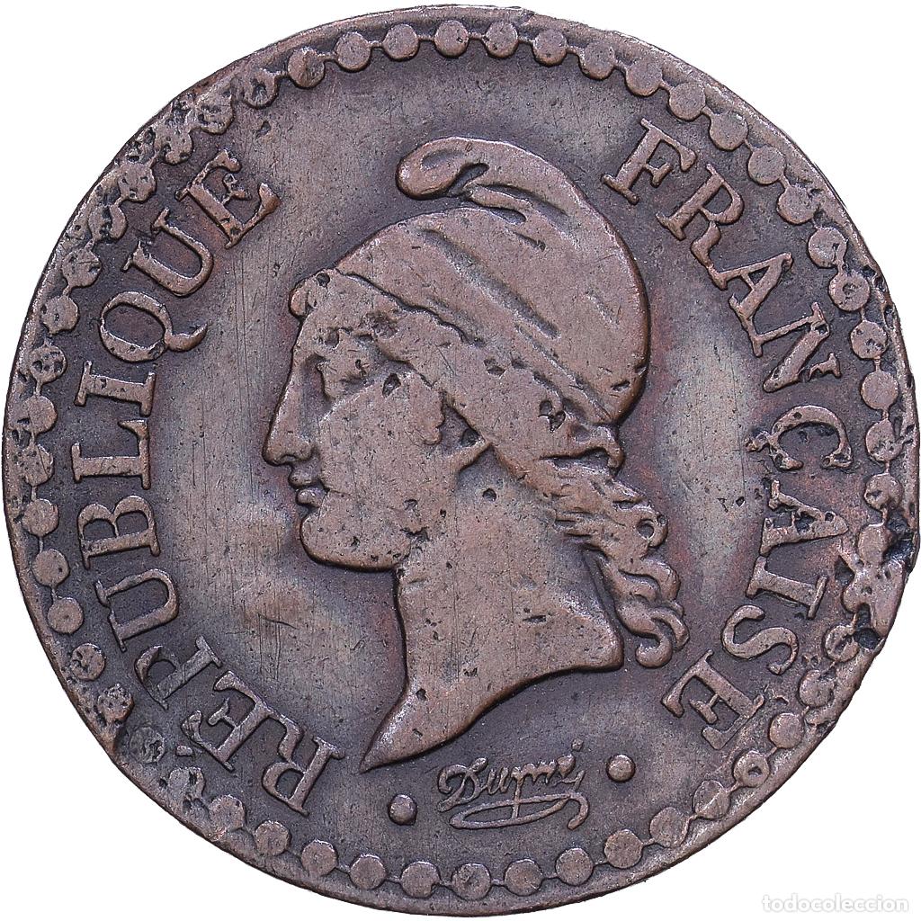 Monedas antiguas de Europa: [#1530843] Francia, 1 Centime, Dupr&eacute;, 1848, Paris, Bronce, BC+, Gadoury:84