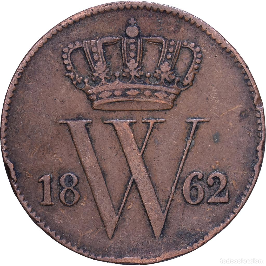 Monedas antiguas de Europa: [#1530852] Pa&iacute;ses Bajos, William III, Cent, 1862, Monnaie Royale des Pays Bas, Cobre, BC+