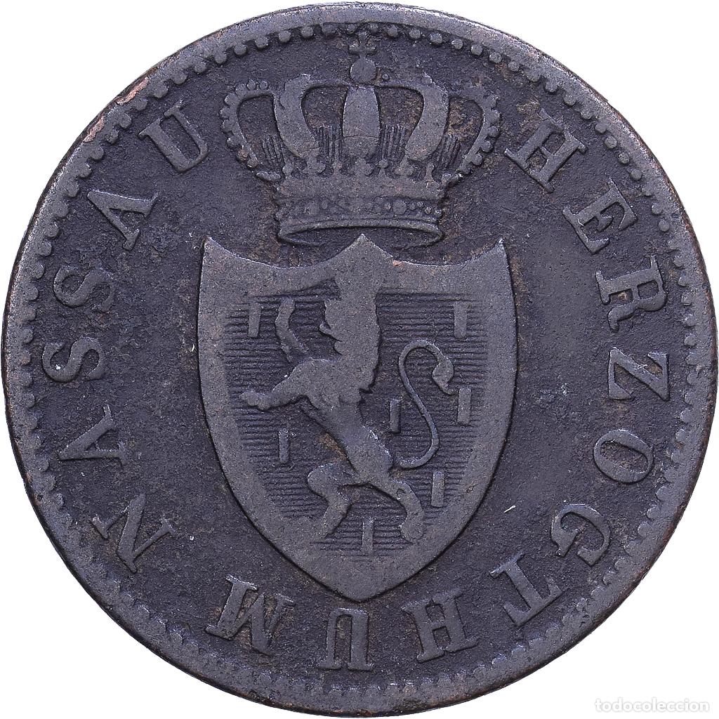 Monedas antiguas de Europa: [#1530919] Estados alemanes, NASSAU, Wilhelm, Kreuzer, 1836, Wiesbaden, Cobre, MBC, KM:51