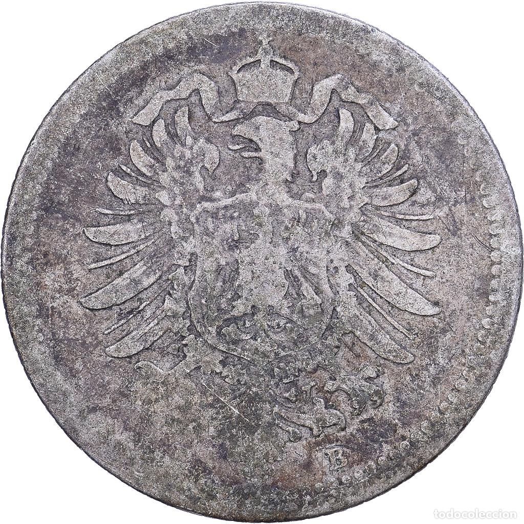 Monedas antiguas de Europa: [#1530863] ALEMANIA - IMPERIO, Wilhelm I, 20 Pfennig, 1874, Plata, BC+, KM:5