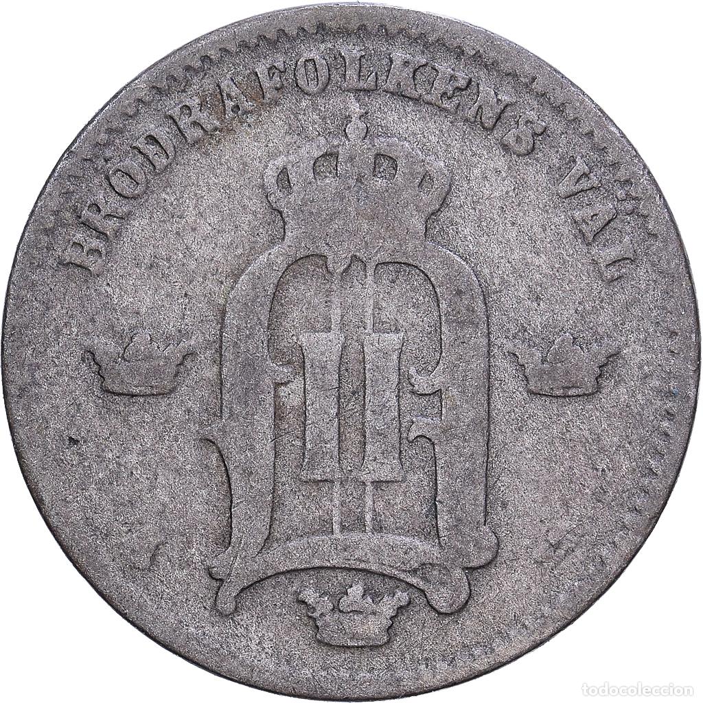 Monedas antiguas de Europa: [#1530991] Suecia, Oscar II, 10 &Ouml;re, 1874-1876, Stockholm, Plata, BC+, KM:737