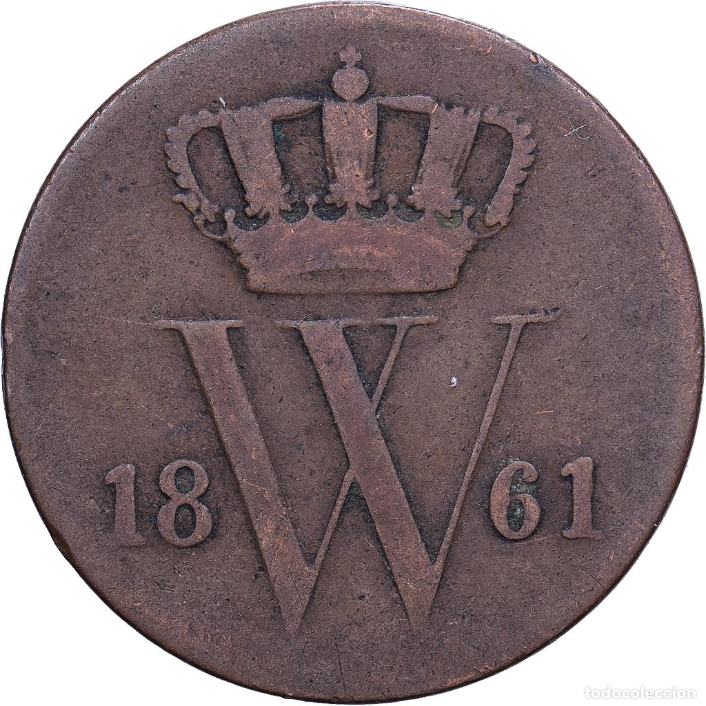 Monedas antiguas de Europa: [#1530993] Pa&iacute;ses Bajos, William III, Cent, 1861, Cobre, BC+, KM:100