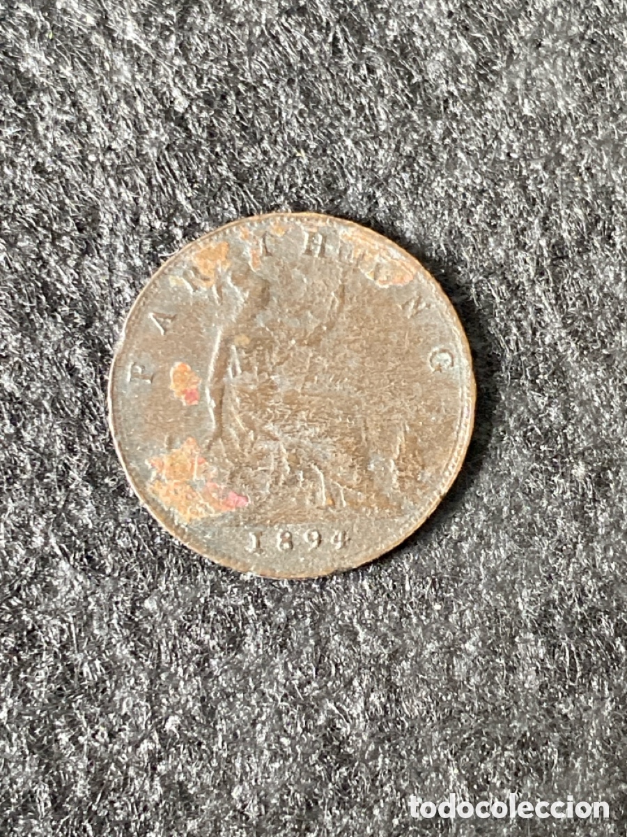 Monedas antiguas de Europa: Moneda 1/4 de penique de la reina Victoria