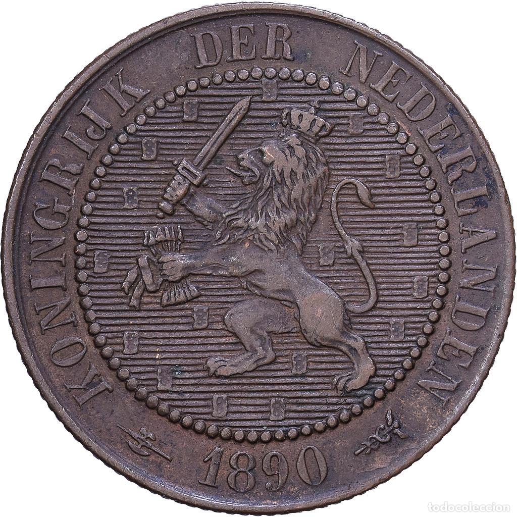Monedas antiguas de Europa: [#1530938] Pa&iacute;ses Bajos, Wilhelmina I, 2-1/2 Cent, 1890, Bronce, MBC+, KM:108.2