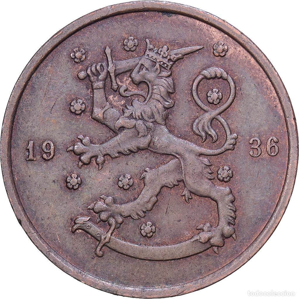 Monedas antiguas de Europa: [#1530890] Finlandia, 10 Pennia, 1936, Helsinki, Cobre, MBC, KM:24