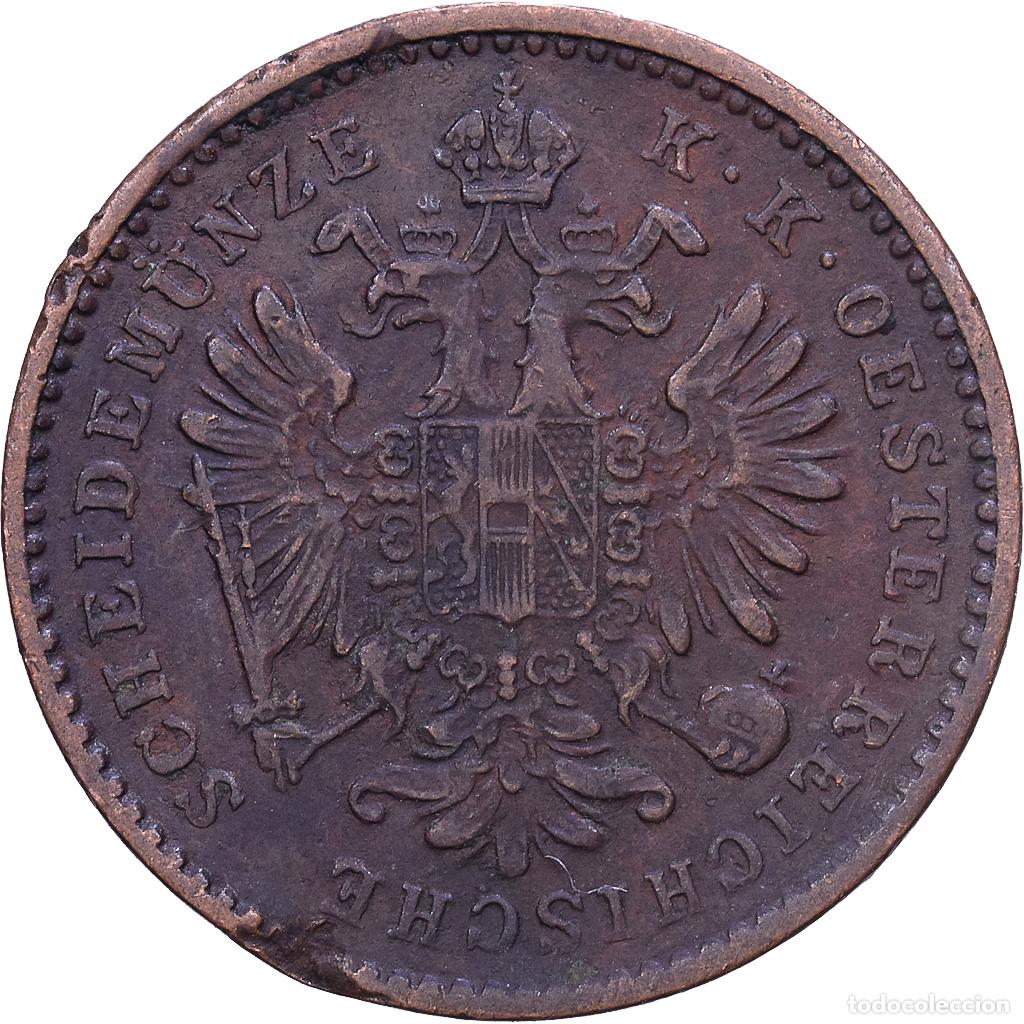 Monedas antiguas de Europa: [#1530985] Austria, Franz Joseph I, Kreuzer, 1859, Milan, Cobre, BC+, KM:2186