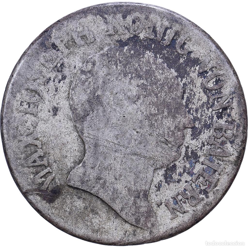 Monedas antiguas de Europa: [#1530953] Estados alemanes, BAVARIA, Maximilian IV, Josef, 6 Kreuzer, 1808, Plata, BC+