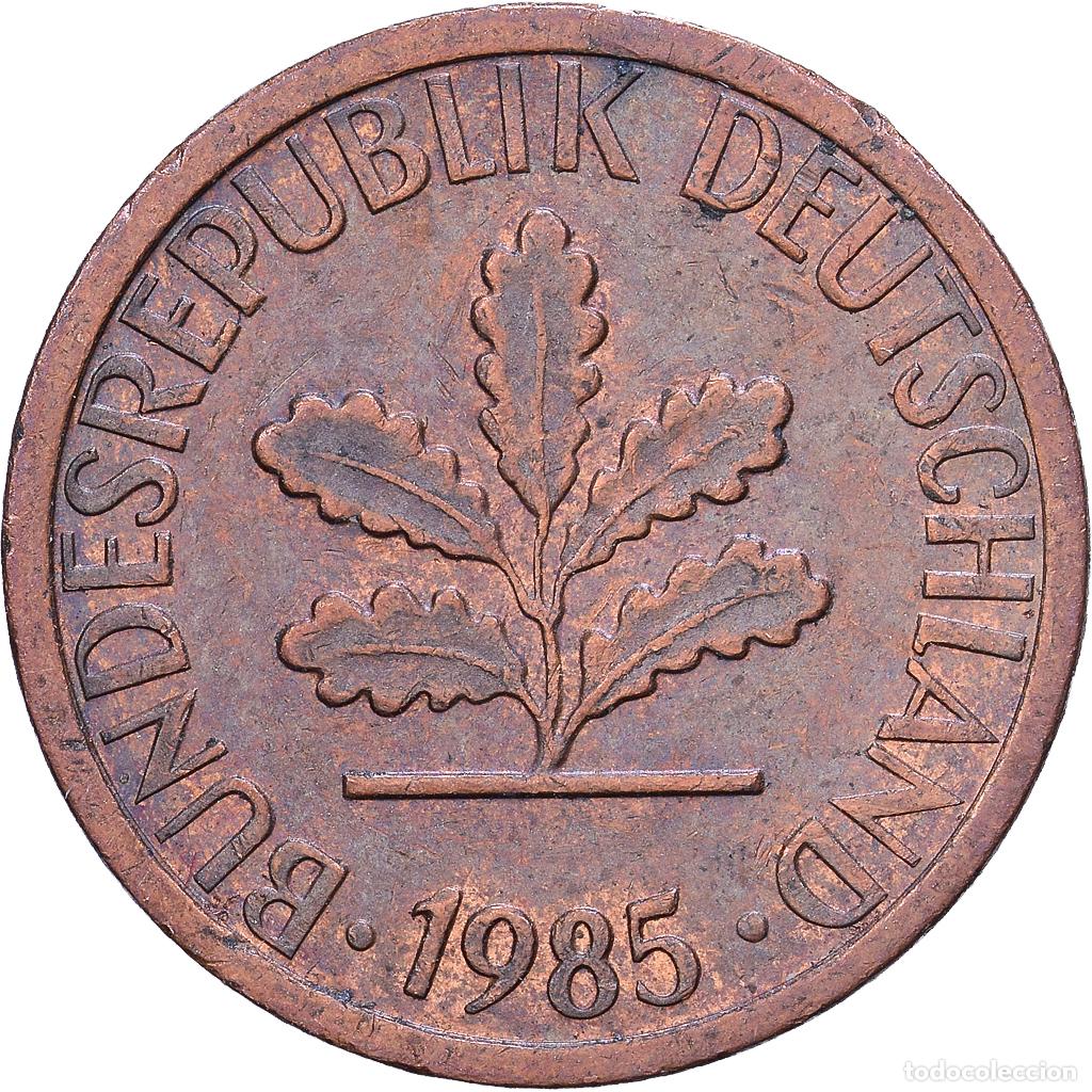 Monedas antiguas de Europa: [#1531075] ALEMANIA - REP&Uacute;BLICA FEDERAL, Pfennig, 1985, Stuttgart, Cobre chapado en acero