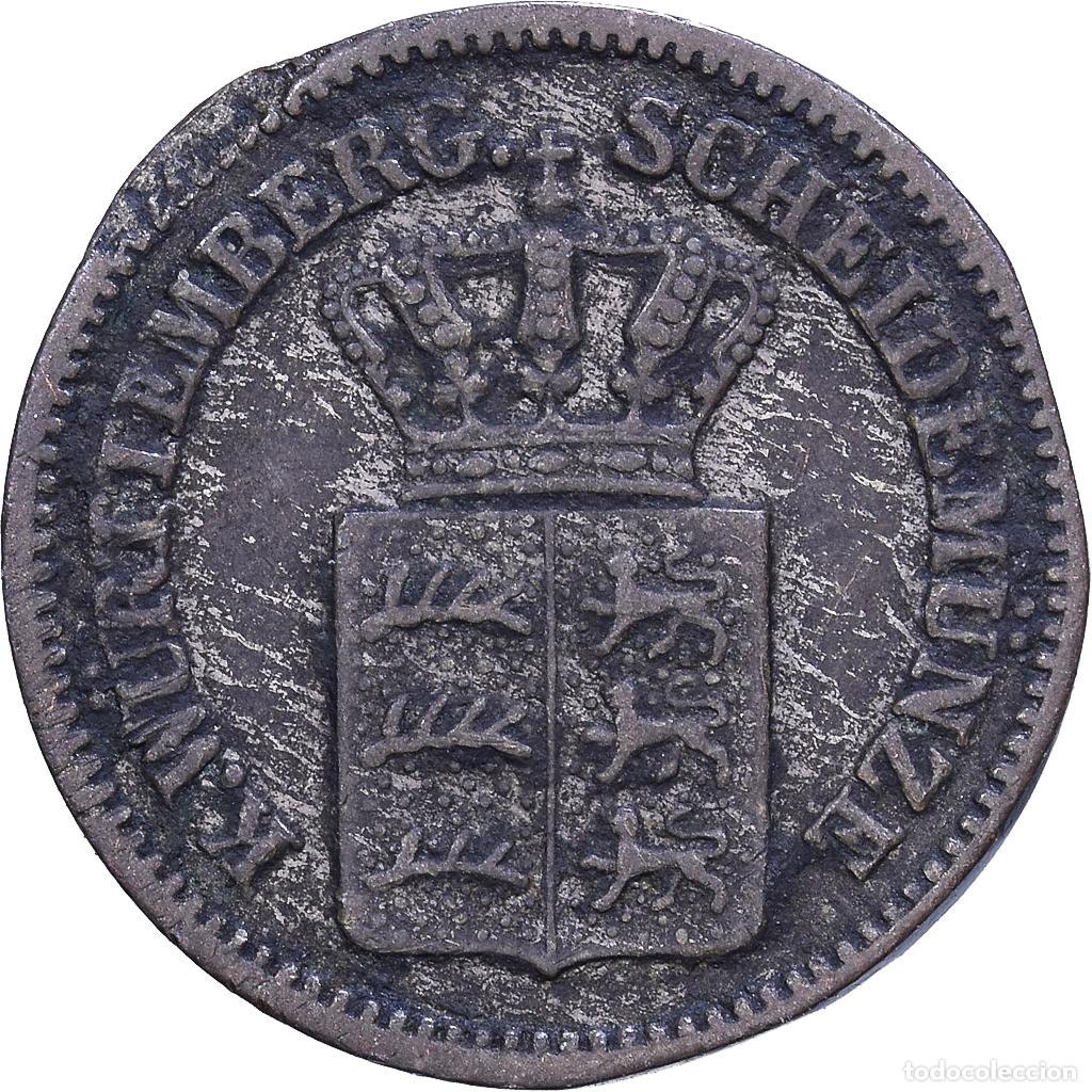 Monedas antiguas de Europa: [#1531088] Kingdom of W&uuml;rttemberg, Karl I, Kreuzer, 1867, Vell&oacute;n, MBC+, KM:612