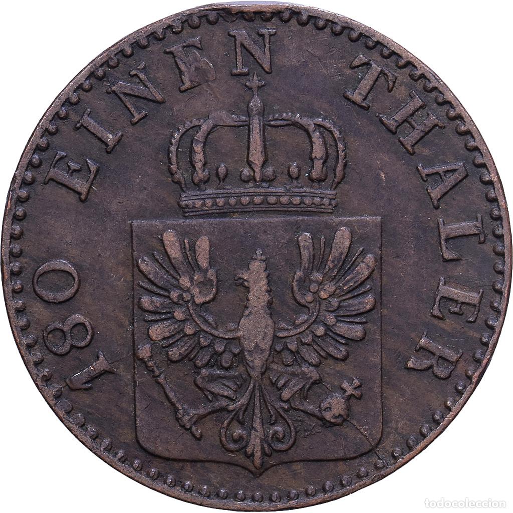 Monedas antiguas de Europa: [#1530999] Estados alemanes, PRUSSIA, Wilhelm I, 2 Pfennig, 1865, Berlin, Cobre, MBC
