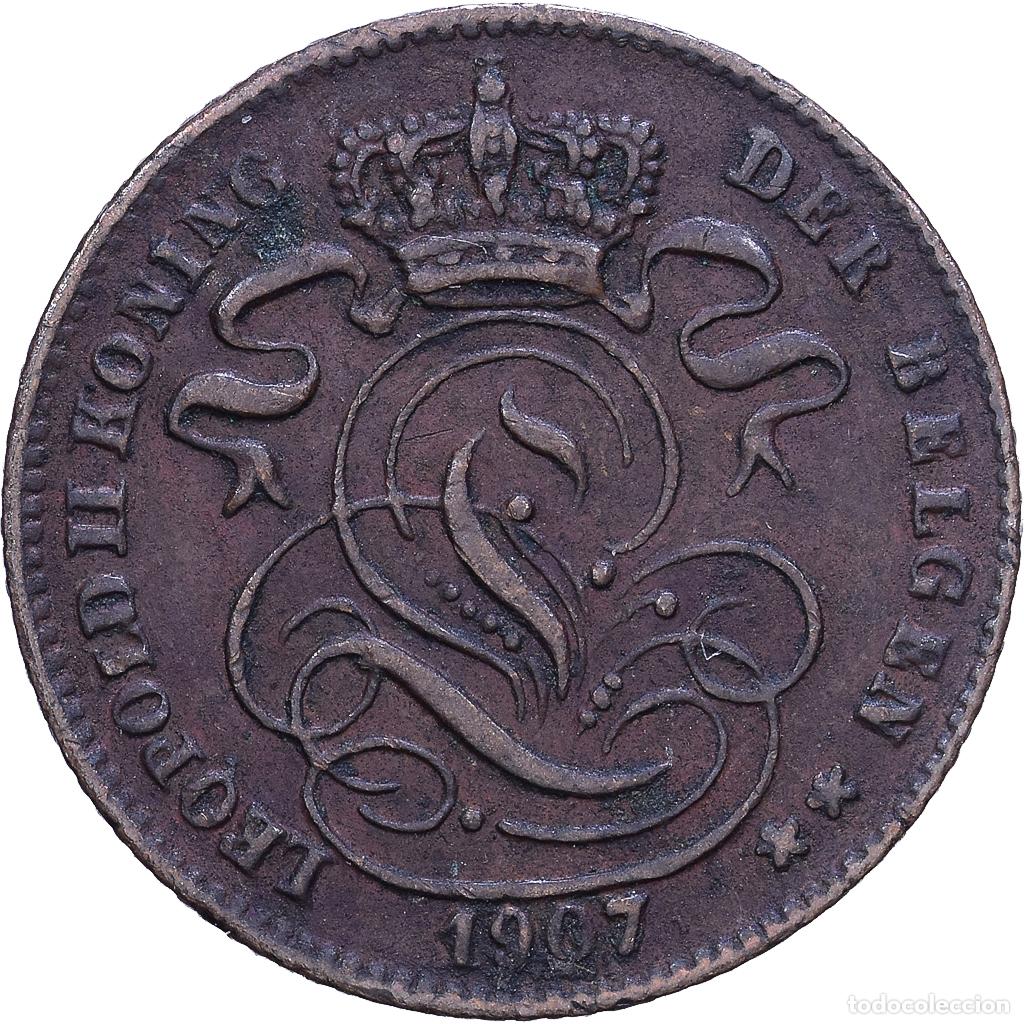 Monnaies anciennes de Europe: [#1531031] B&eacute;lgica, Leopold II, Centime, 1907, Cobre, BC+, KM:33.1