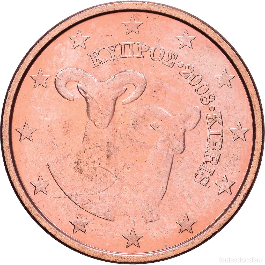 Monnaies anciennes de Europe: [#1514228] Chipre, 5 Centimes, 2008, Vantaa, Cobre chapado en acero, EBC