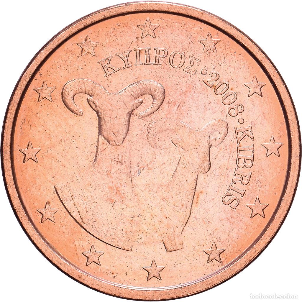 Alte M&uuml;nzen aus Europa: [#1514262] Chipre, 2 Centimes, 2008, Vantaa, Cobre chapado en acero, EBC