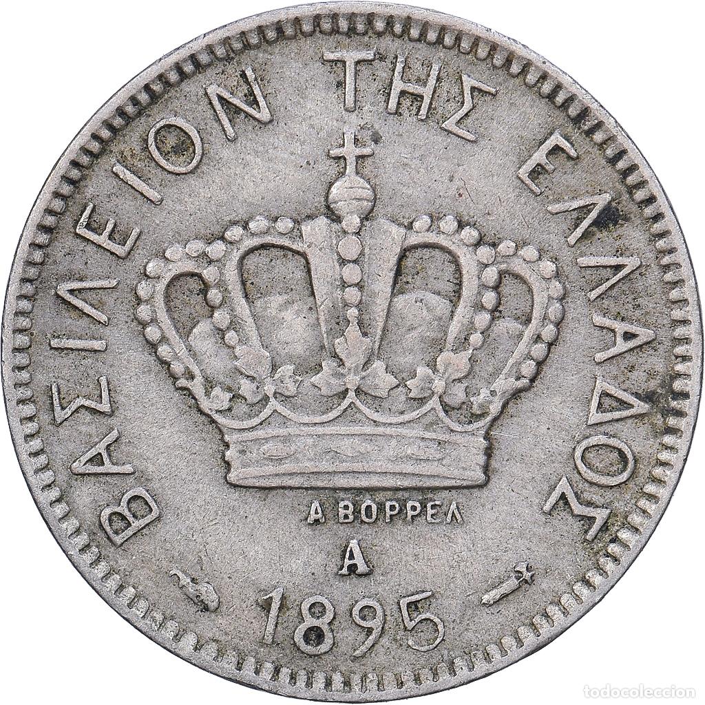 Monnaies anciennes de Europe: [#1530952] Grecia, George I, 10 Lepta, 1895, Paris, Cobre - n&iacute;quel, MBC+, KM:59