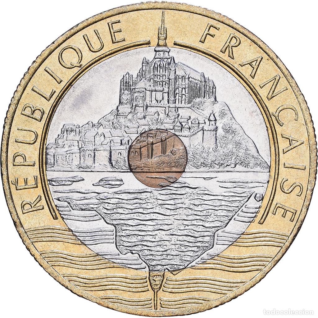 Monedas antiguas de Europa: [#1531165] Francia, 20 Francs, Mont Saint Michel, 1992, Paris, Trimet&aacute;lico, SC+, KM:1008.2