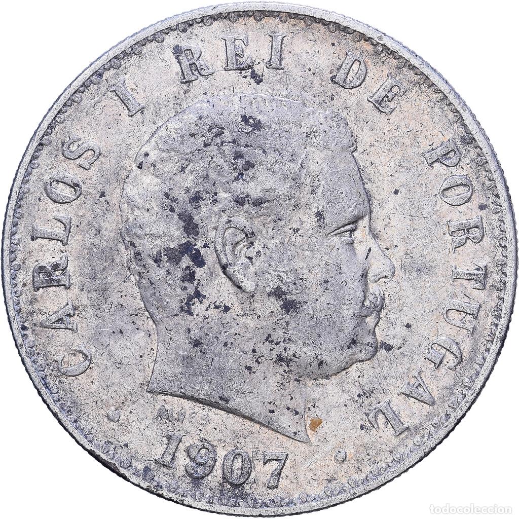 Monedas antiguas de Europa: [#1531175] Portugal, Carlos I, 500 Reis, 1907, Plata, BC+, KM:535
