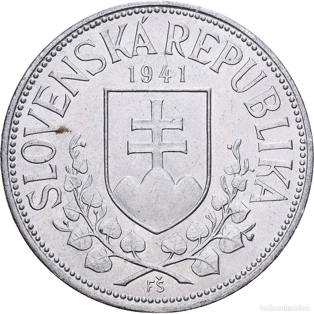 Monedas antiguas de Europa: [#1531204] Eslovaquia, 20 Korun, 1941, simple cross, Plata, SC, KM:7.1