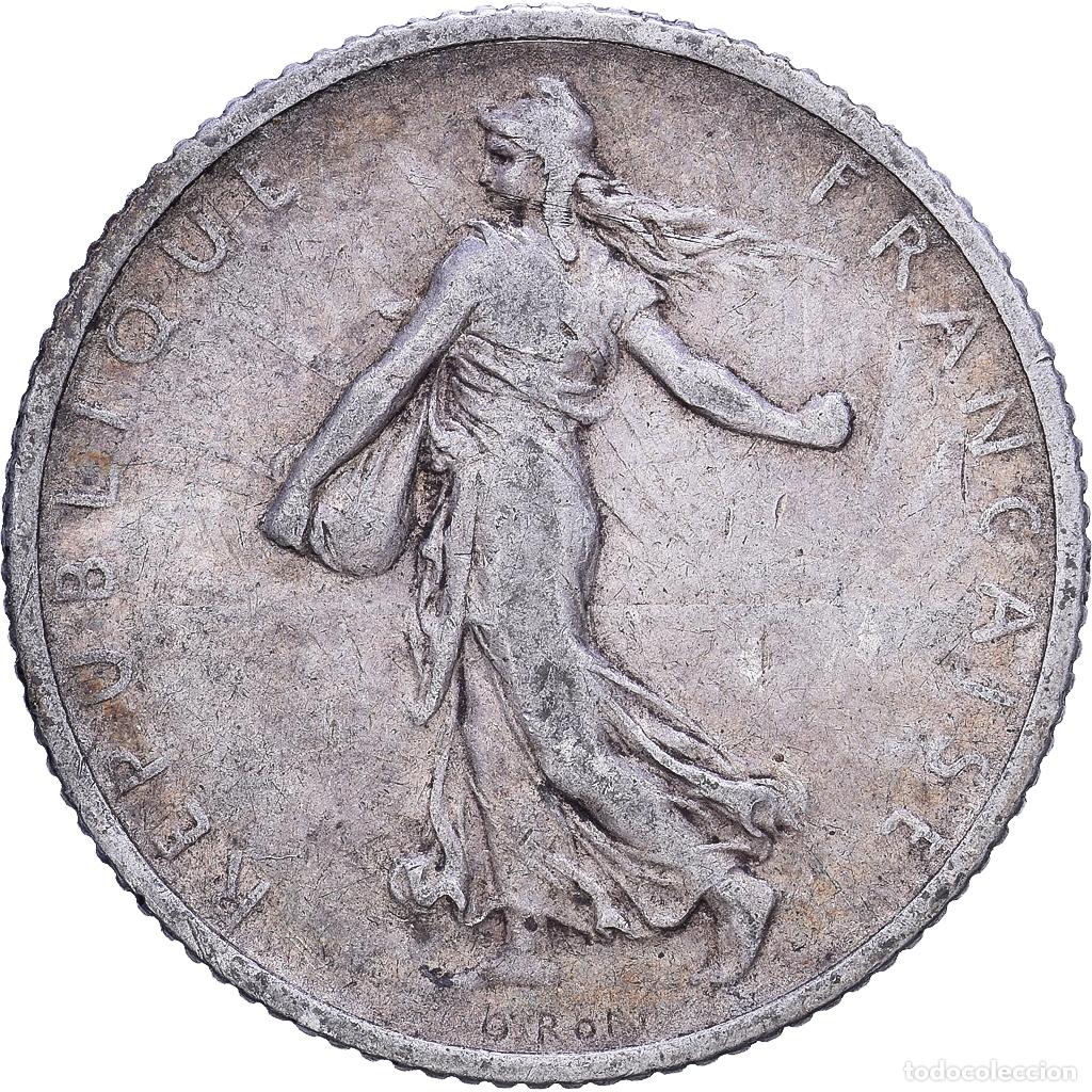 Monedas antiguas de Europa: [#1531219] Francia, 1 Franc, Semeuse, 1902, Paris, Plata, BC+, Gadoury:467, KM:844.1