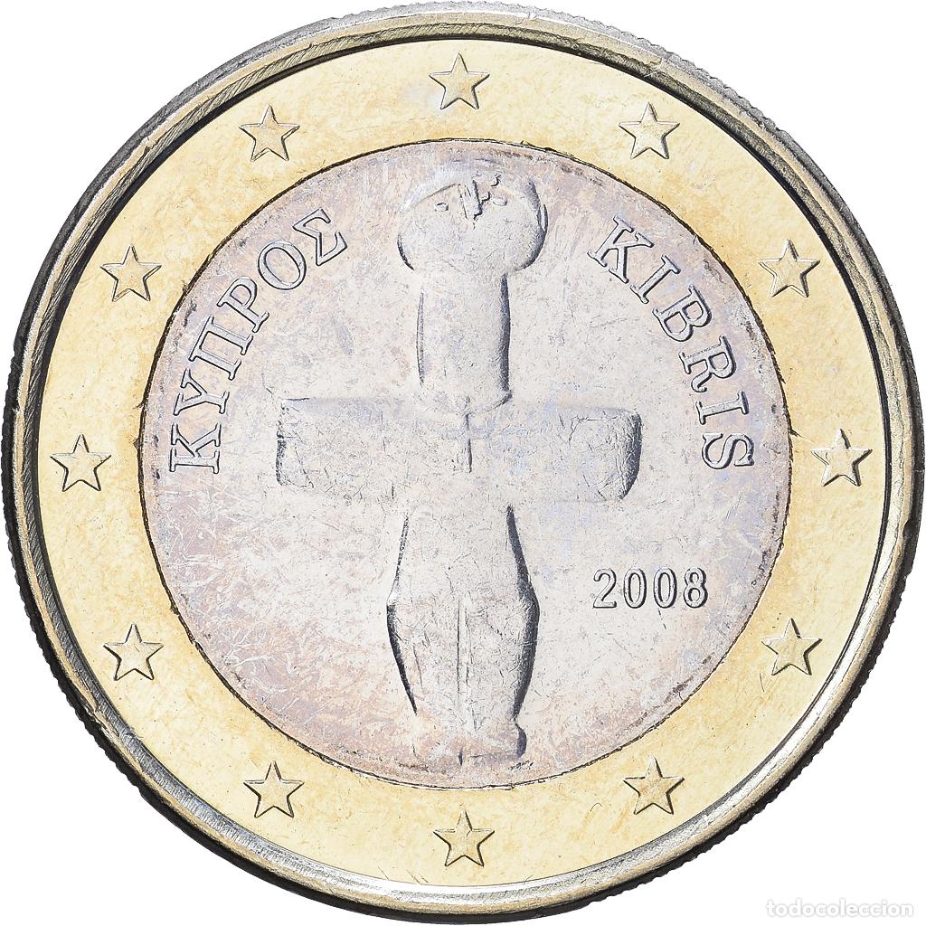 Monedas antiguas de Europa: [#1514116] Chipre, 1 Euro, 2008, Vantaa, Bimet&aacute;lico, EBC