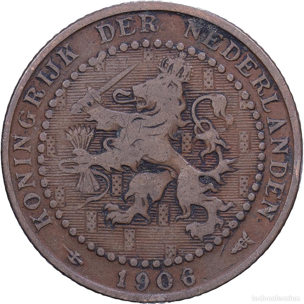 Monedas antiguas de Europa: [#1531028] Pa&iacute;ses Bajos, Wilhelmina I, Cent, 1906, Bronce, BC+, KM:132.1