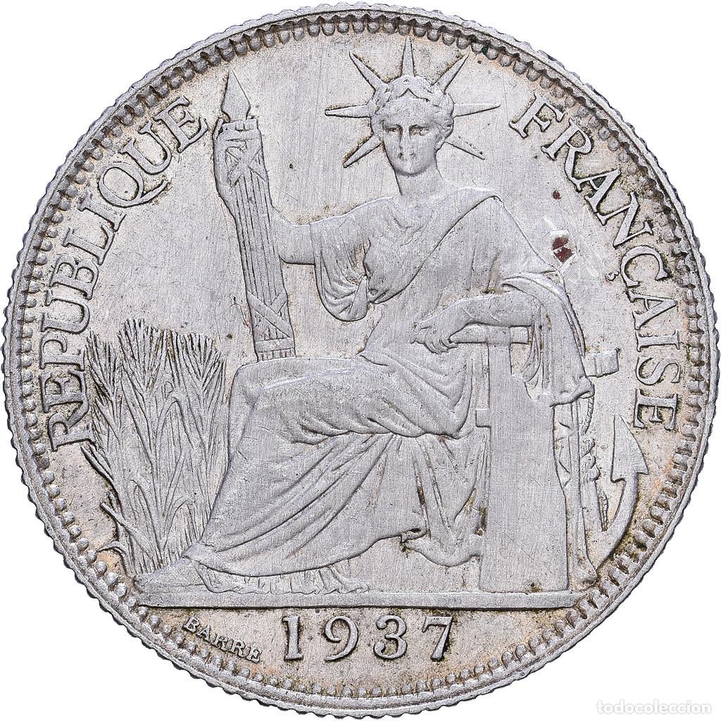 Monedas antiguas de Europa: [#1531237] Indochina Francesa, 20 Cents, 1937, Paris, Plata, MBC+, KM:17.2
