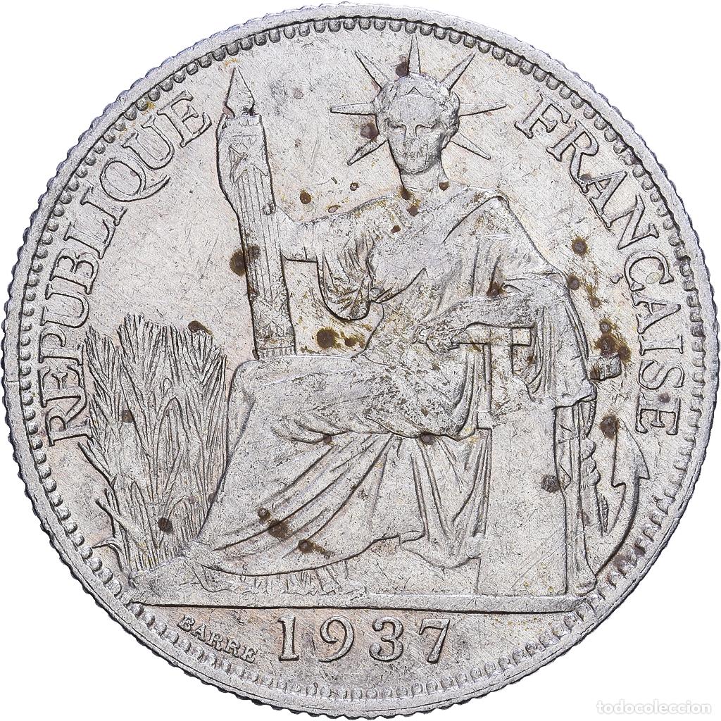 Monedas antiguas de Europa: [#1531242] Indochina Francesa, 20 Cents, 1937, Paris, Plata, MBC, KM:17.2