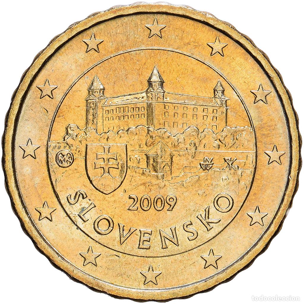 Monedas antiguas de Europa: [#1514182] Eslovaquia, 10 Centimes, le ch&acirc;teau de Bratislava, 2009, Kremnica, Nordic gold