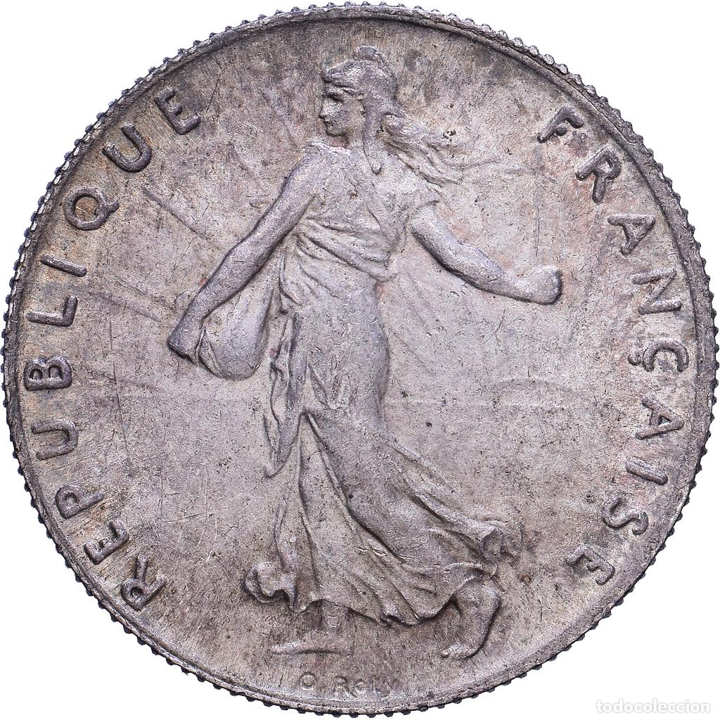 Monedas antiguas de Europa: [#1118210] Francia, 50 Centimes, Semeuse, 1916, Paris, Plata, MBC+, Gadoury:420, KM:854