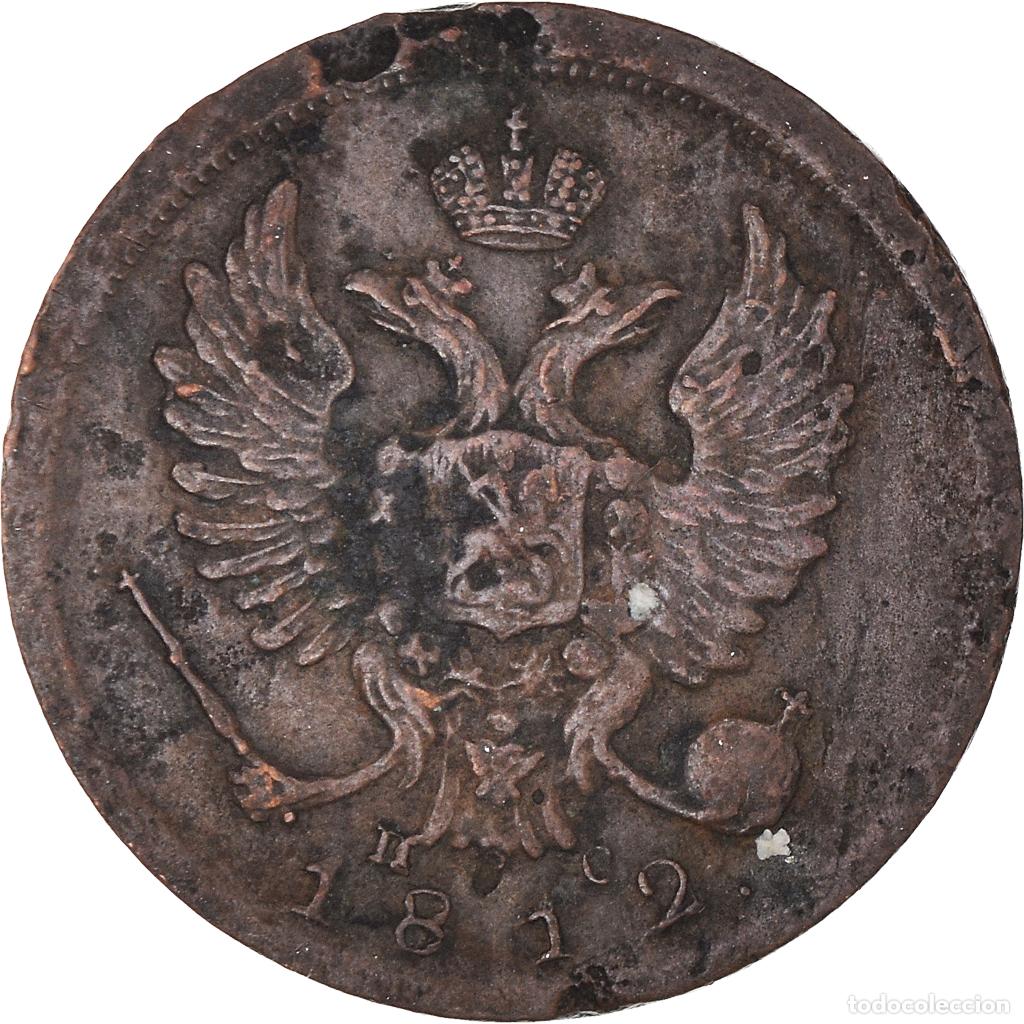 Monedas antiguas de Europa: [#1061350] Moneda, Rusia, Alexander I, Denga, 1/2 Kopek, 1812, Izhora, MBC, Cobre, KM:116.4