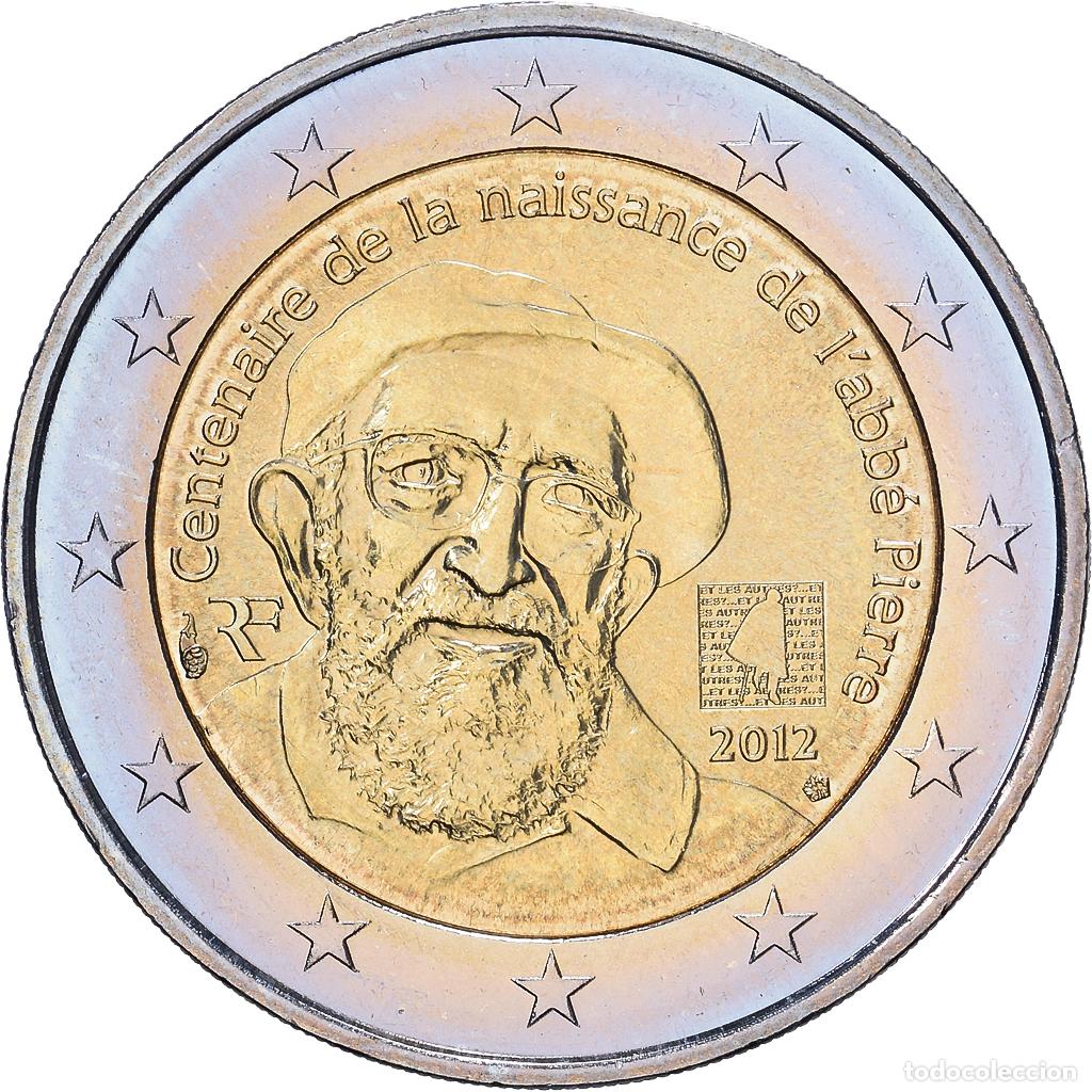 Monedas antiguas de Europa: [#1514100] Francia, 2 Euro, l'abb&eacute; pierre, 2012, Monnaie de Paris, Bimet&aacute;lico, SC+