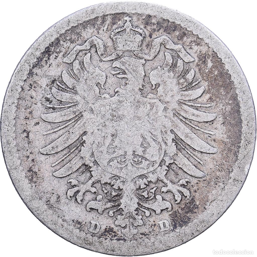 Monedas antiguas de Europa: [#1531072] ALEMANIA - IMPERIO, Wilhelm I, 20 Pfennig, 1874, Munich, Plata, BC, KM:5