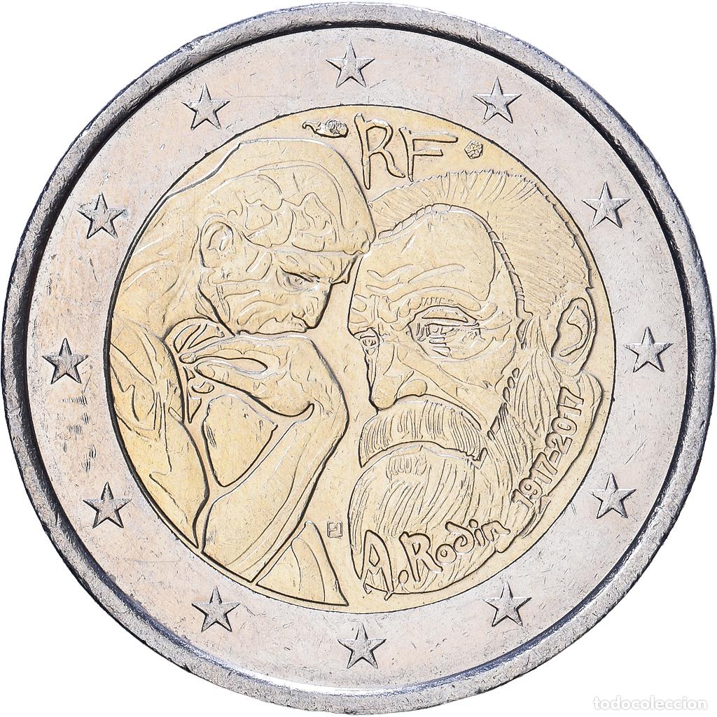 Monedas antiguas de Europa: [#1514095] Francia, 2 Euro, Centenaire du d&eacute;c&egrave;s d'Auguste Rodin, 2017, Bimet&aacute;lico, EBC+