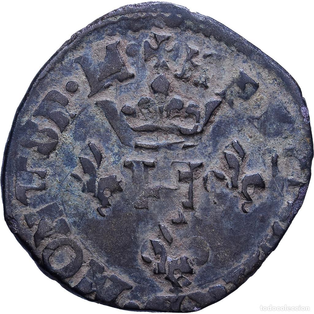 Old Coins of Europe: [#1548043] Principado de Dombes, Henri II de Montpensier, Liard, 1597, Tr&eacute;voux, Vell&oacute;n