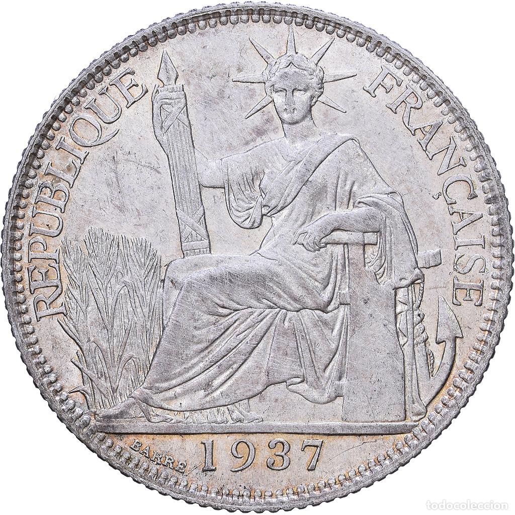 Monedas antiguas de Europa: [#1531236] Indochina Francesa, 20 Cents, 1937, Paris, Plata, MBC+, KM:17.2